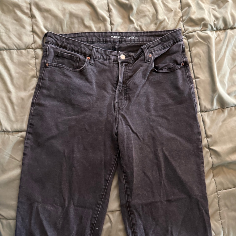 Old Navy Gray Cargo Jeans Straight Leg